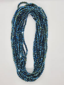 Glass elastic waist beads Teal