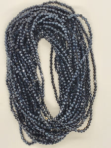 Glass elastic waist beads Black