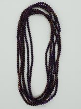 Load image into Gallery viewer, Glass elastic waist beads purple/gold
