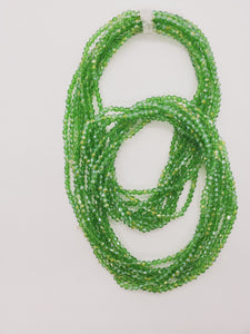 Olive Green Glass Waist Beads