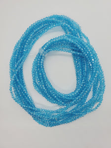 Sky Blue Glass Waist Beads