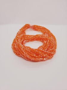 Shiny Orange Glass Waist Beads