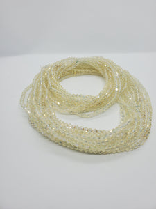Cream Glass Waist Beads
