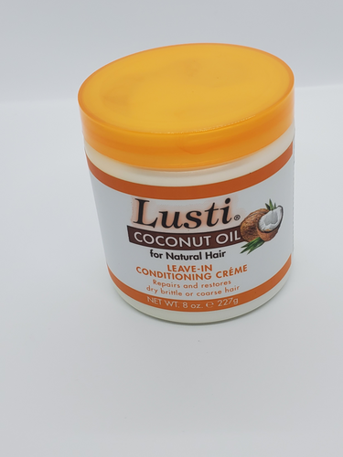 Lusti Coconut oil leave in conditioning creme for natural hair. 